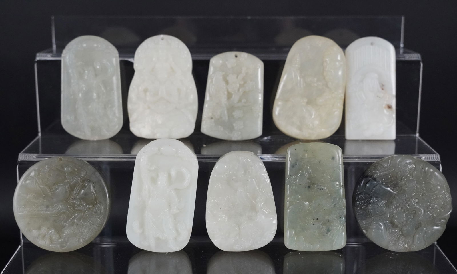 Lots Chinese jade plaques (1 of 7)