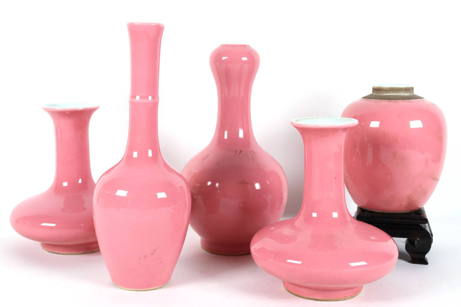 5 Chinese Pink Vase Auction