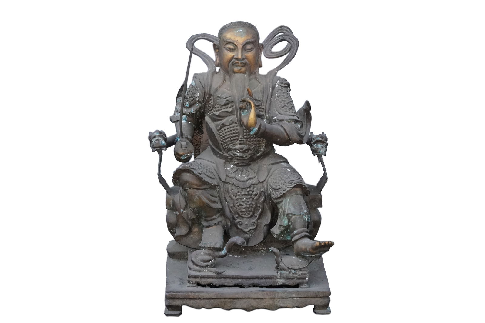 Chinese large bronze deity (1 of 8)