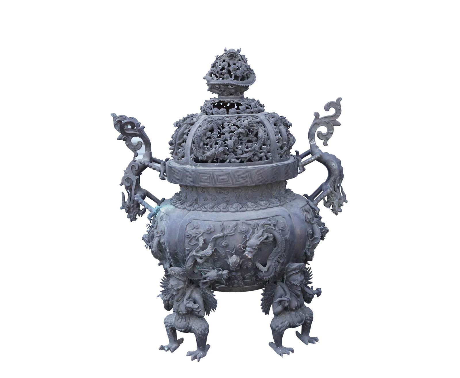 Chinese massive bronze censer (1 of 11)