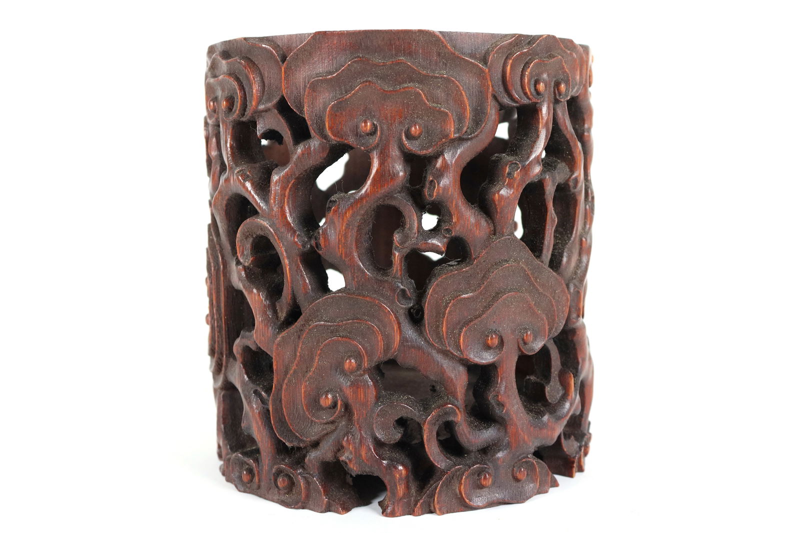 Chinese fine carved brush pot (1 of 6)