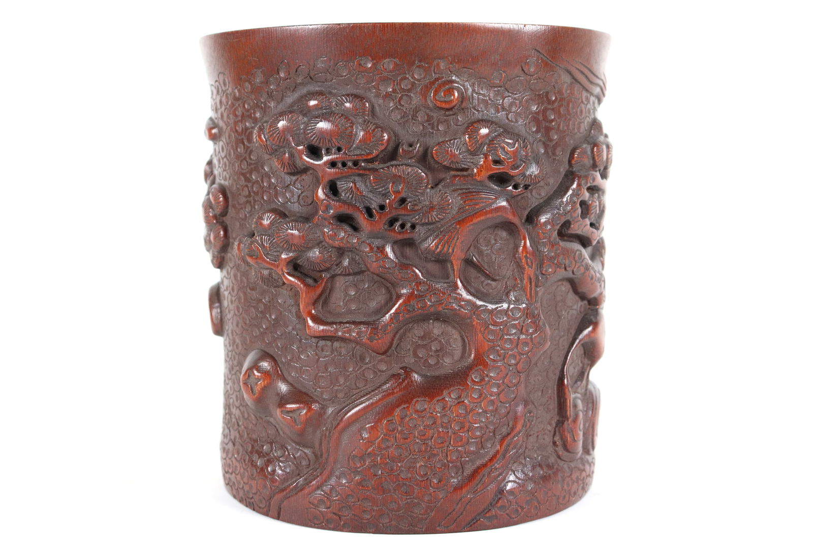Chinese wooden brush pot (1 of 6)