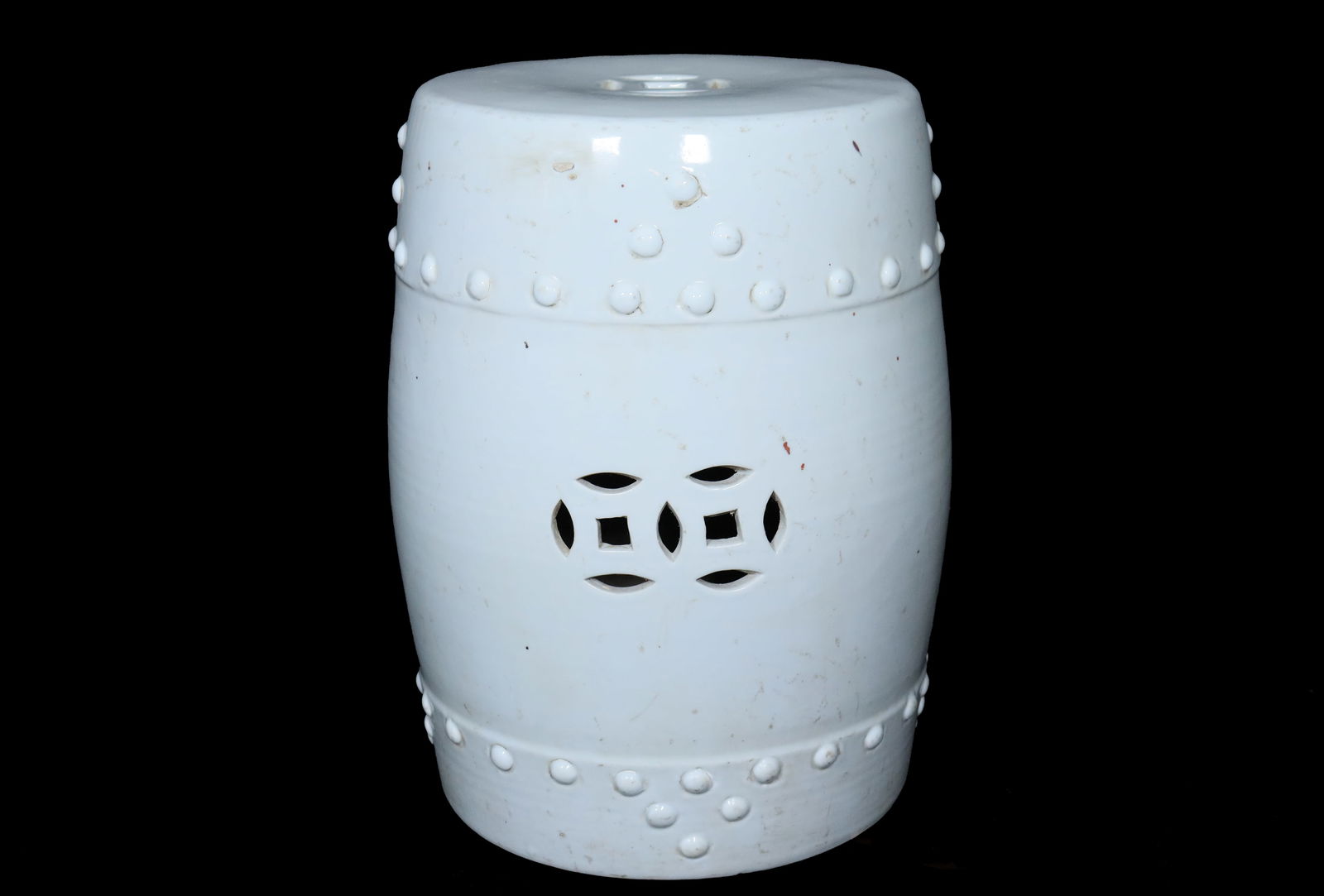 Chinese white garden stool (1 of 6)
