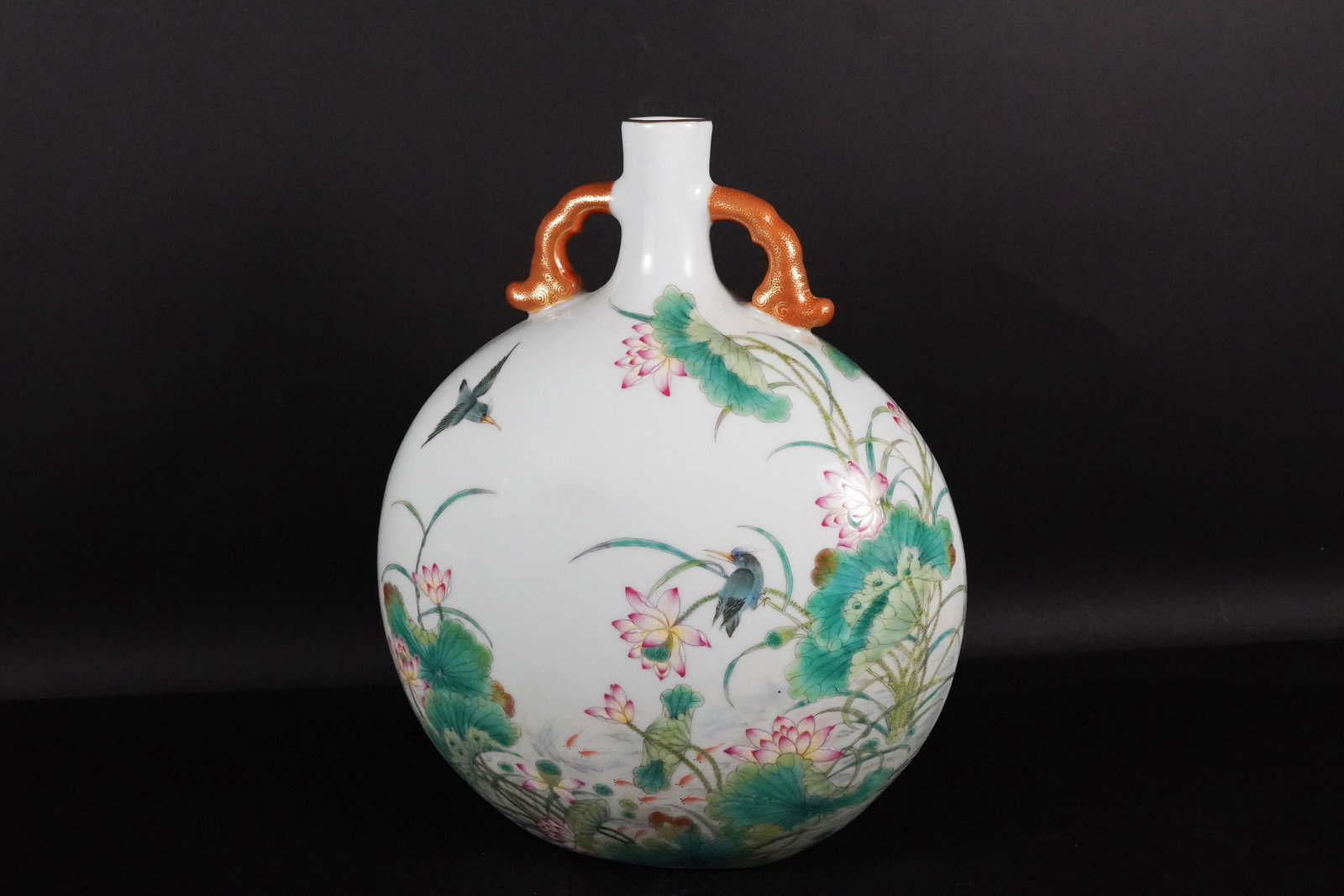 Chinese famille rose flask (1 of 8)