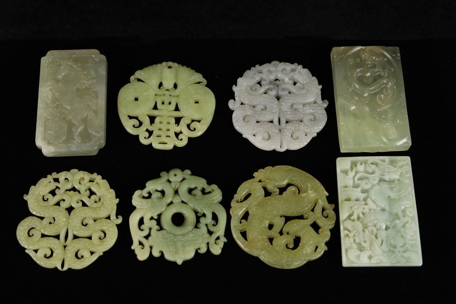 8 Chinese jade plaques (1 of 5)