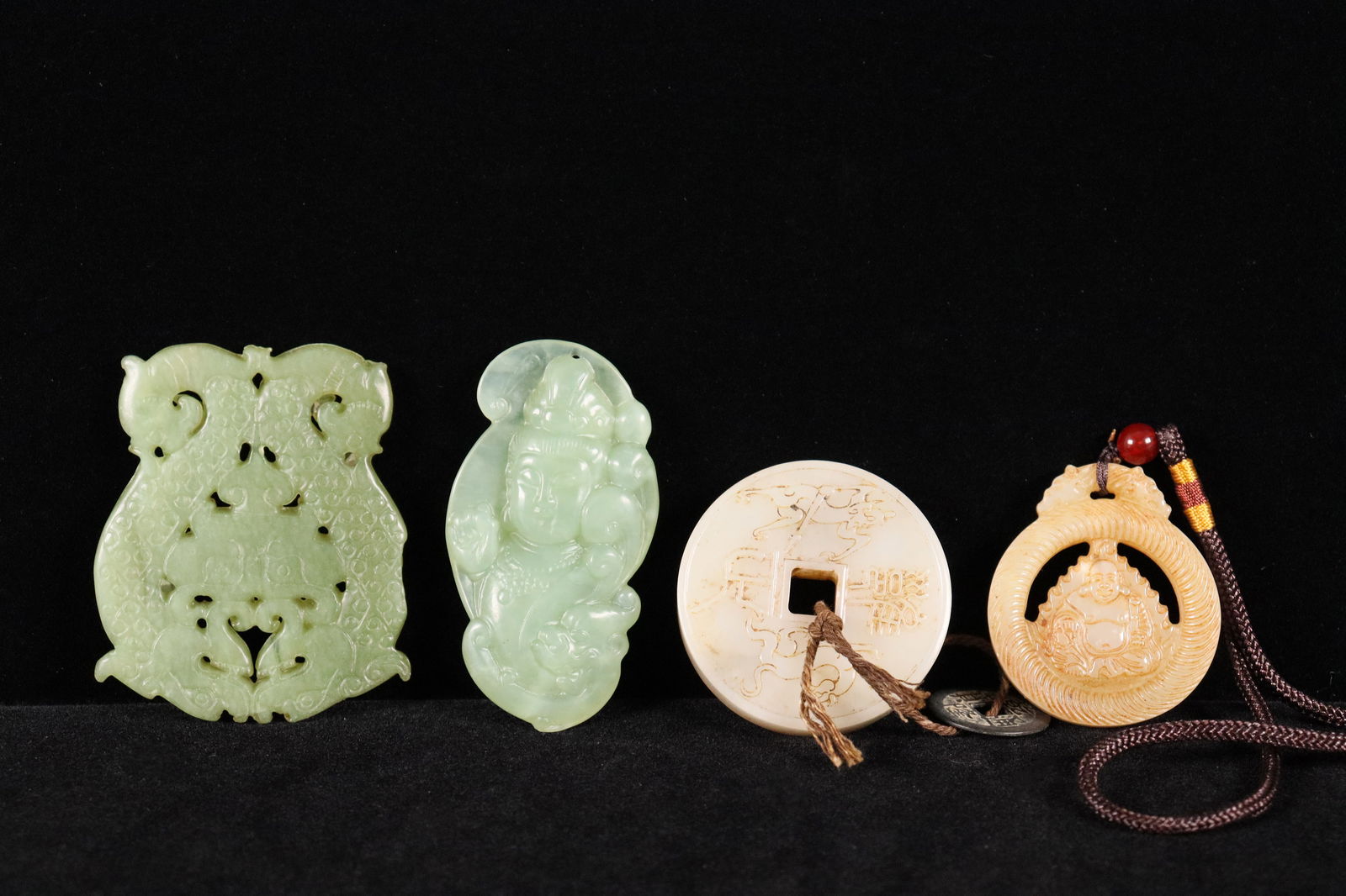 4 Chinese jade plaques (1 of 6)