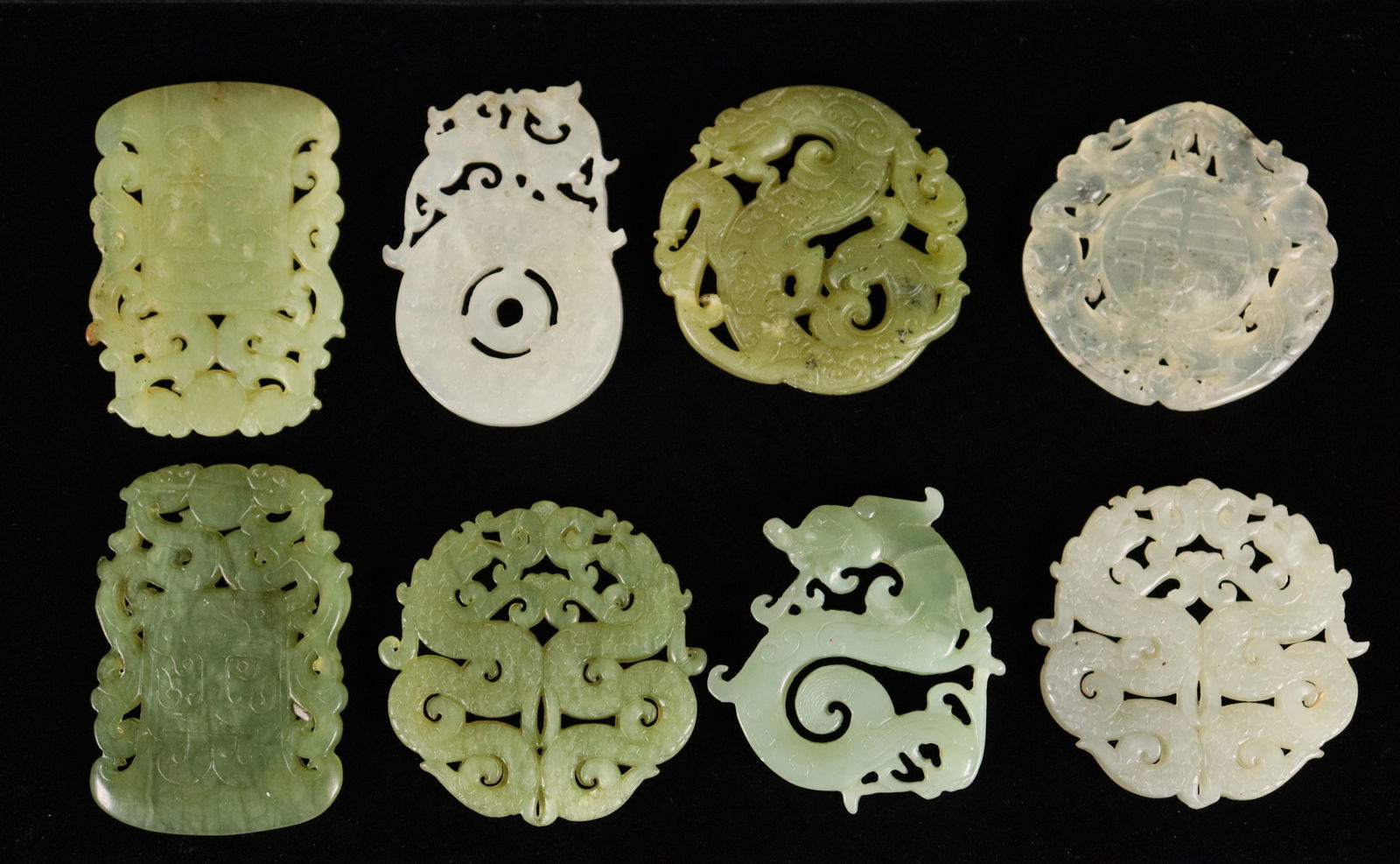 8 Chinese jade plaques (1 of 6)
