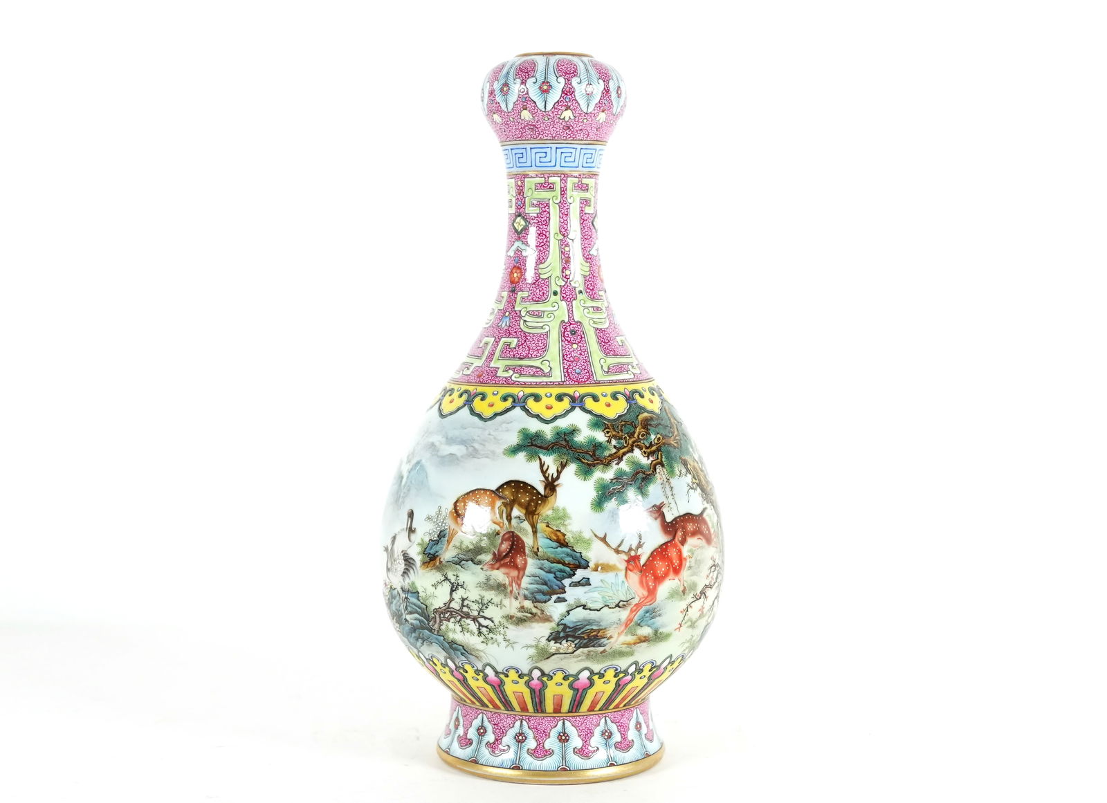 Chinese fine deer vase (1 of 6)