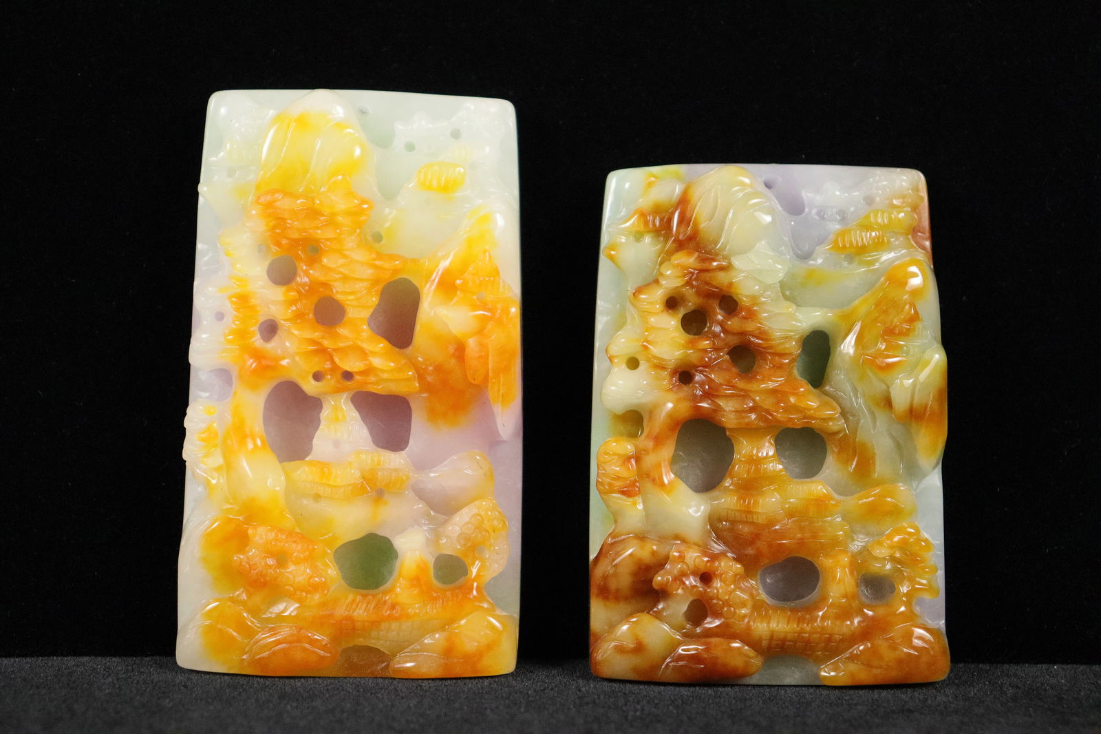 2 Chinese jadeite plaques (1 of 6)