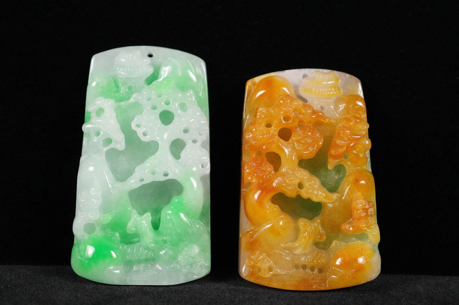 2 Chinese jadeite plaques (1 of 6)