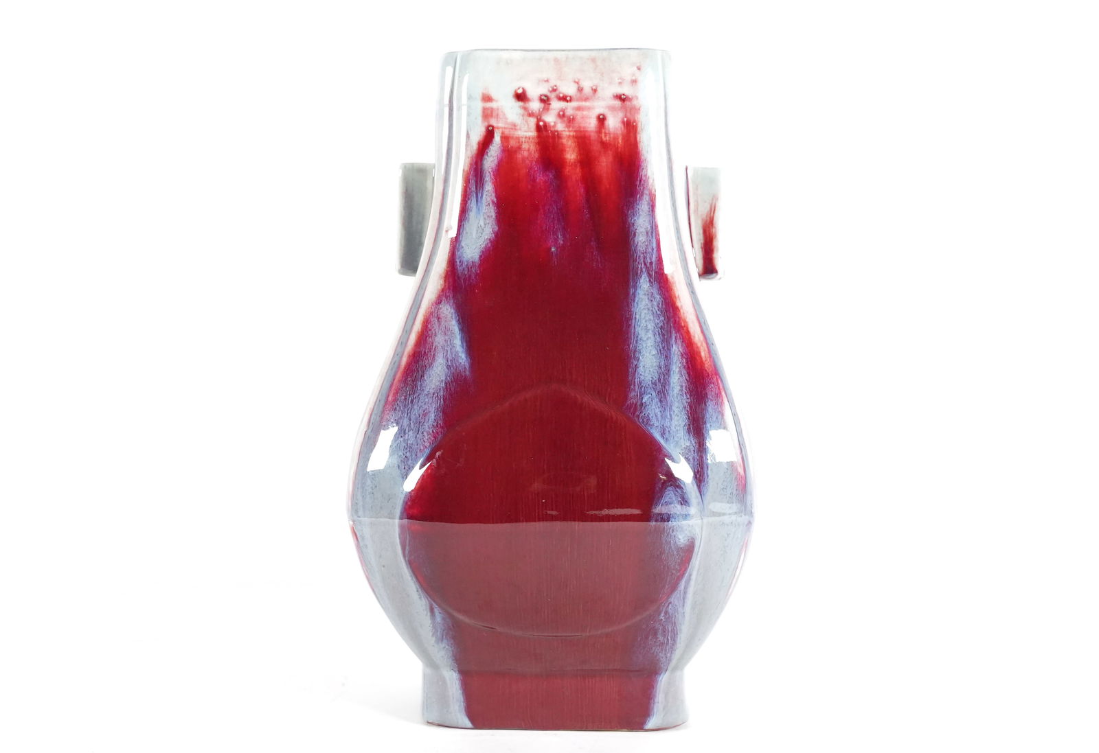 Chinese red handled vase (1 of 6)