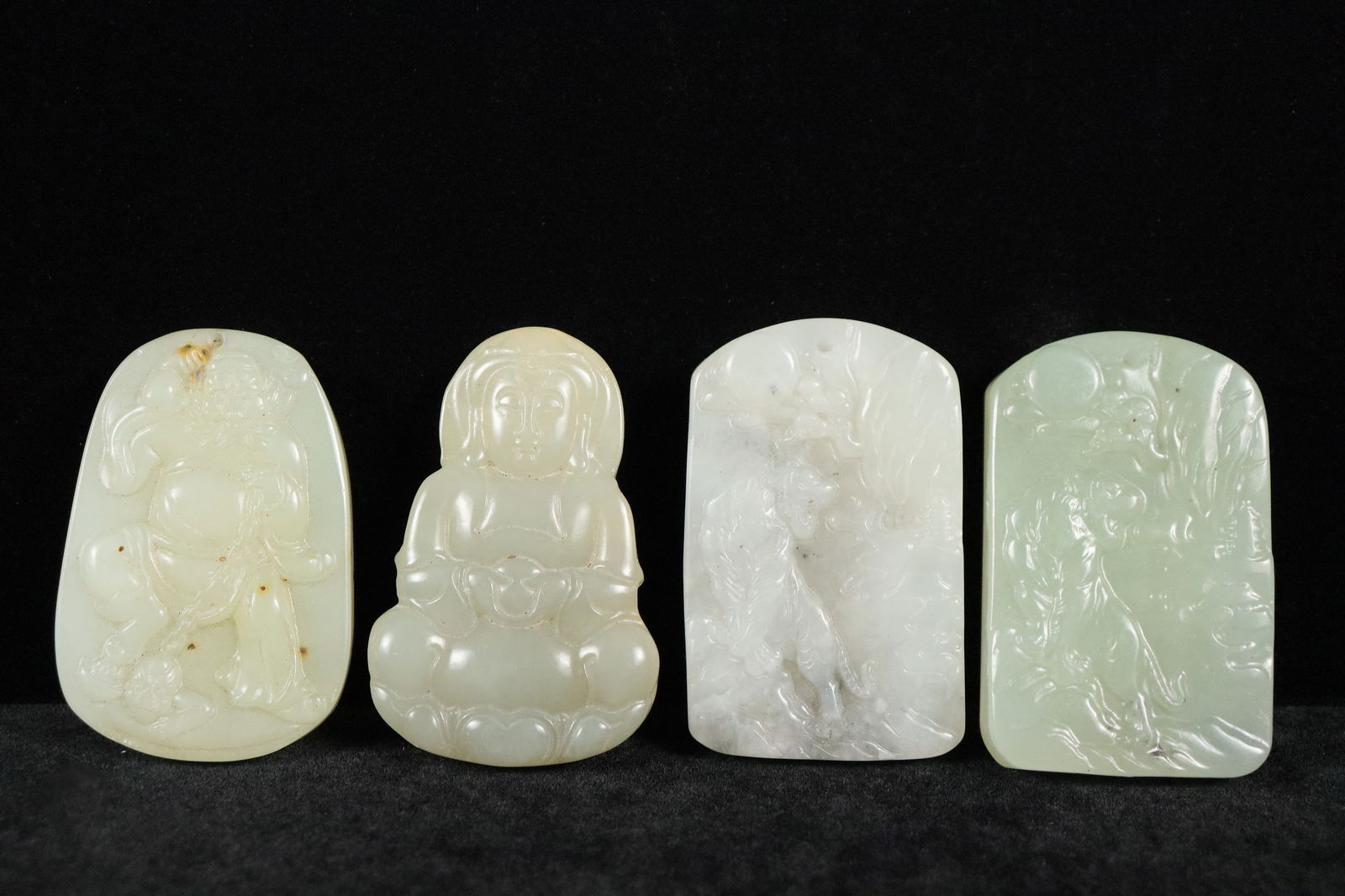 Lots Chinese jade plaques (1 of 6)