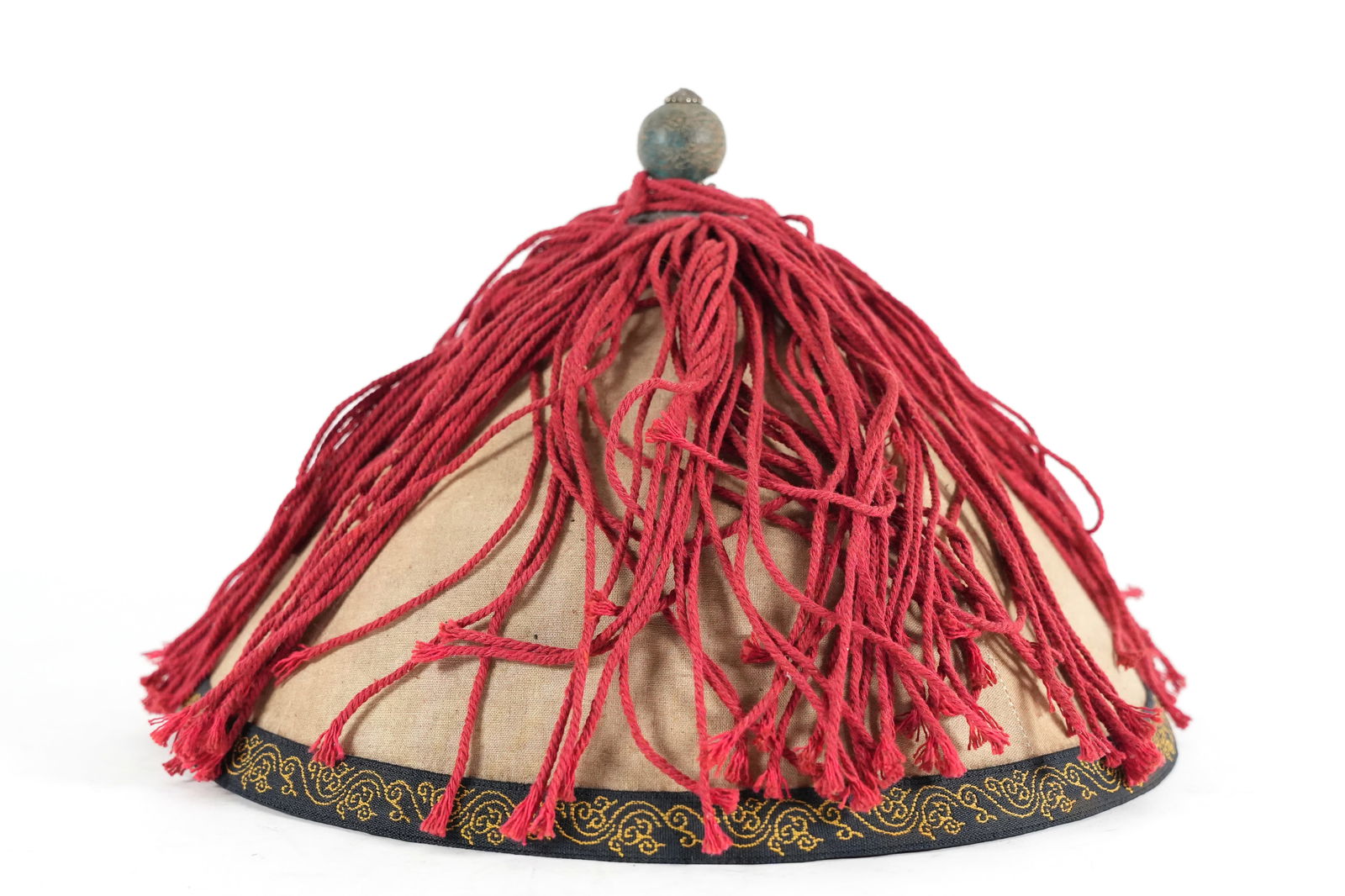 Chinese fine official cap: Chinese fine official cap. H: 8" x W: 14."