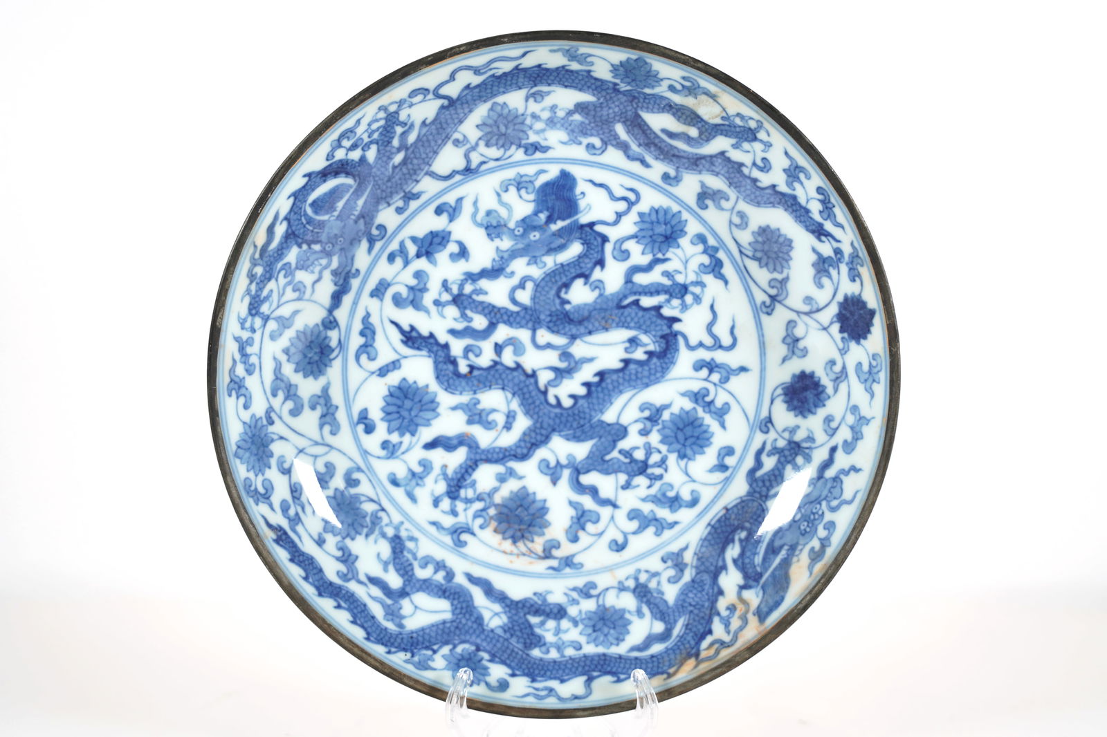 Chinese fine b/w plate (1 of 6)