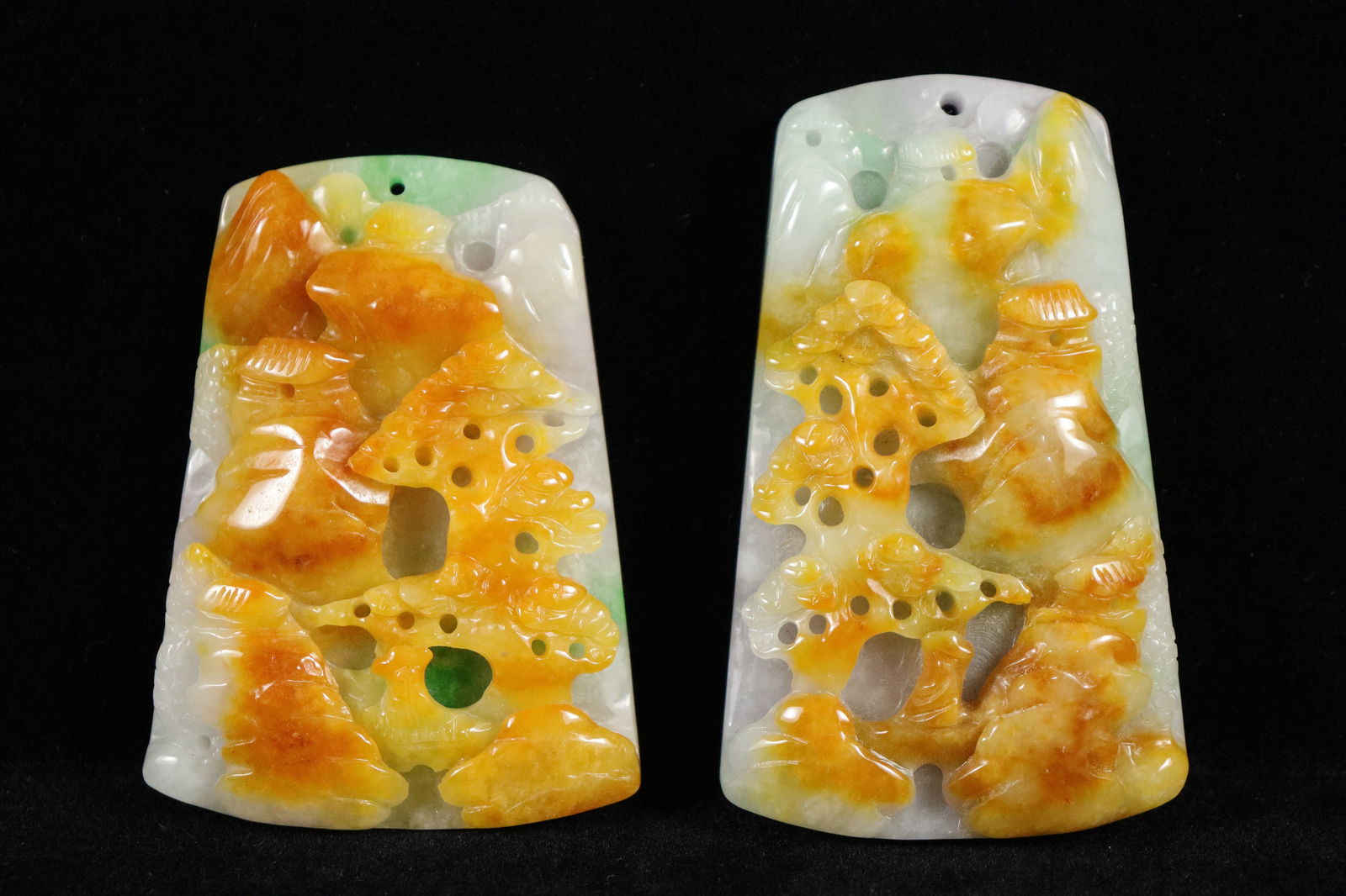 2 Chinese jade plaques (1 of 6)