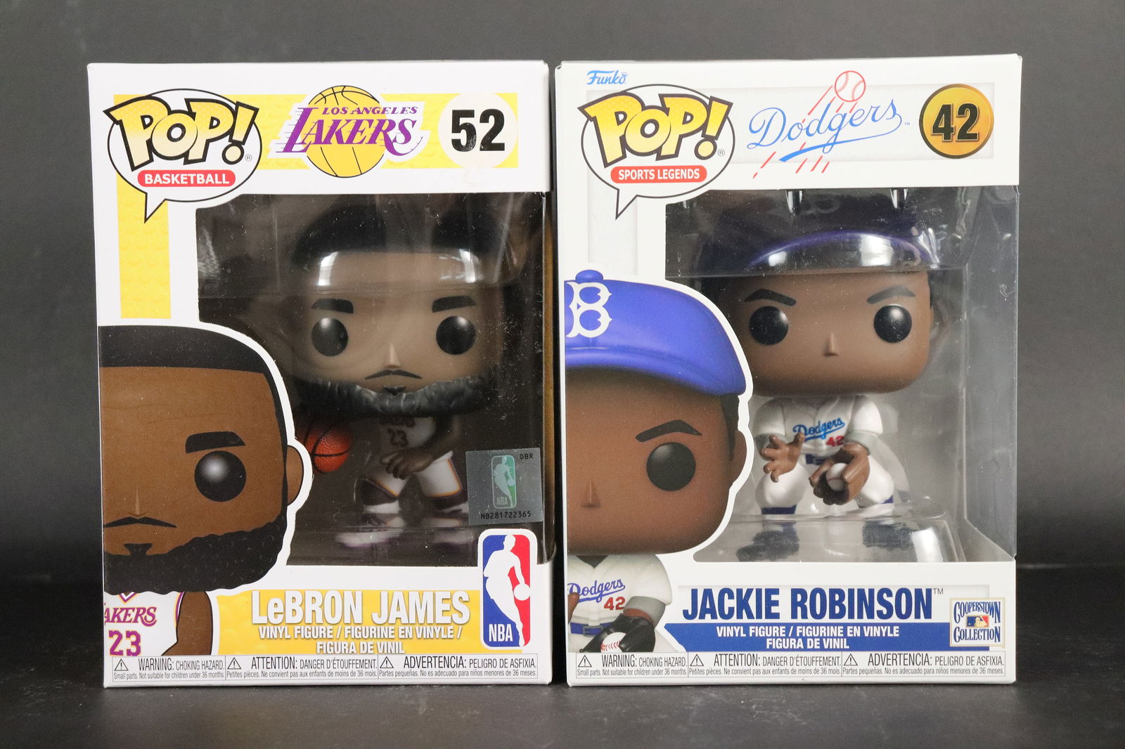 2 sports Funko Pop: 2 sports Funko Pop. LeBron James and Jackie Robinson.