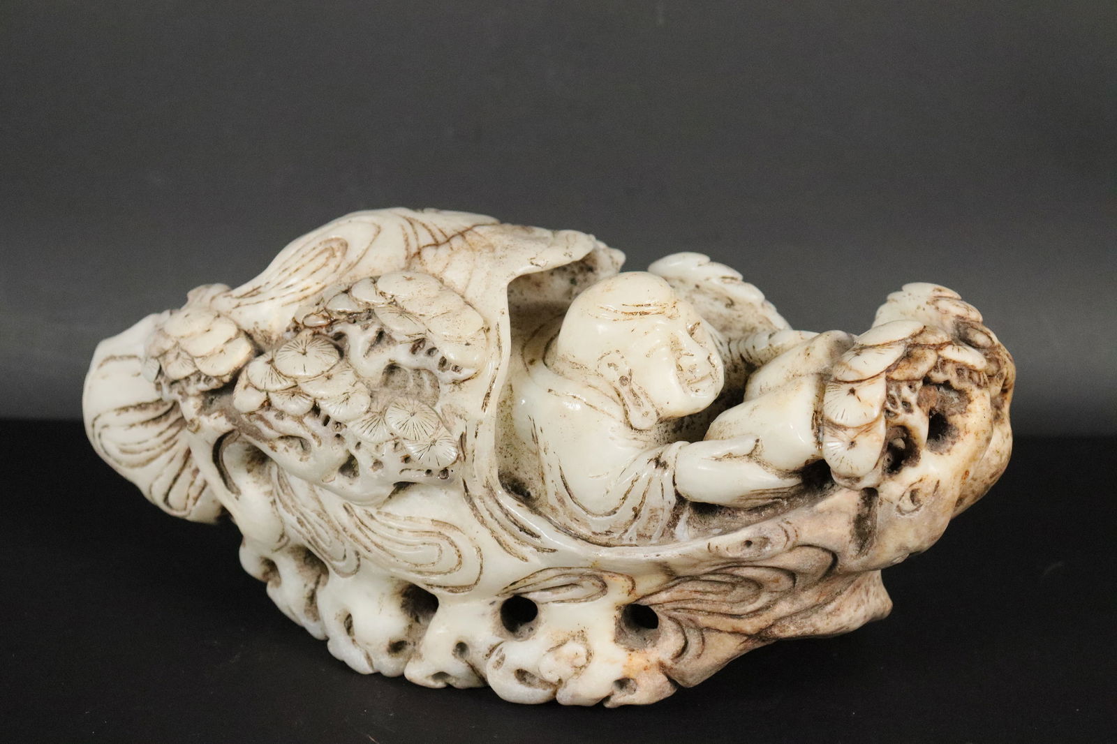 Chinese jade like carved boulder (1 of 7)