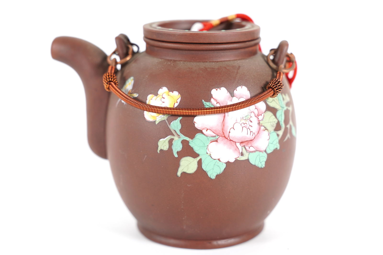 Chinese fine clay teapot: Chinese fine clay teapot. H: 5" x W: 5.5."