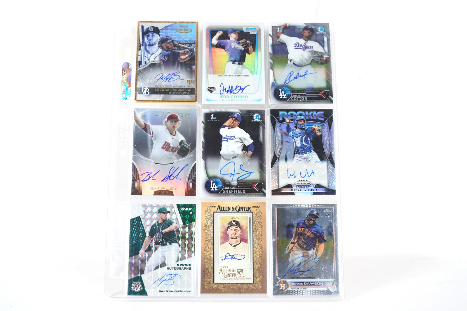 9 MLB signed cards (1 of 7)