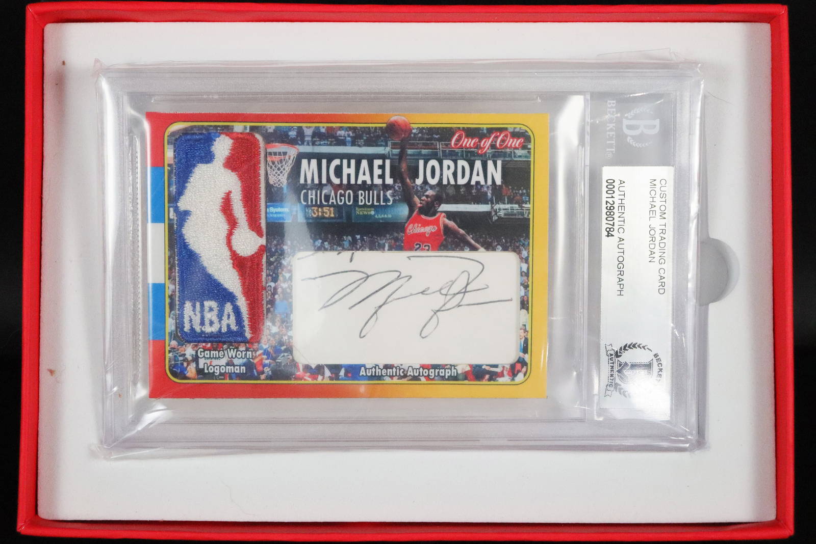 michael jordan signed basketball card