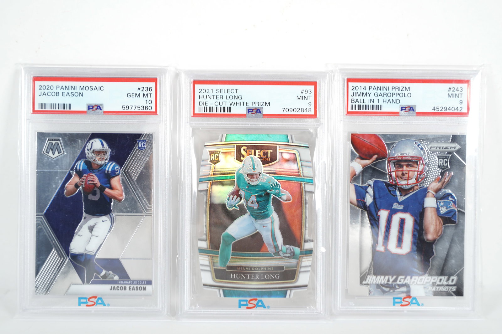 3 PSA graded NFL rookie cards (1 of 7)