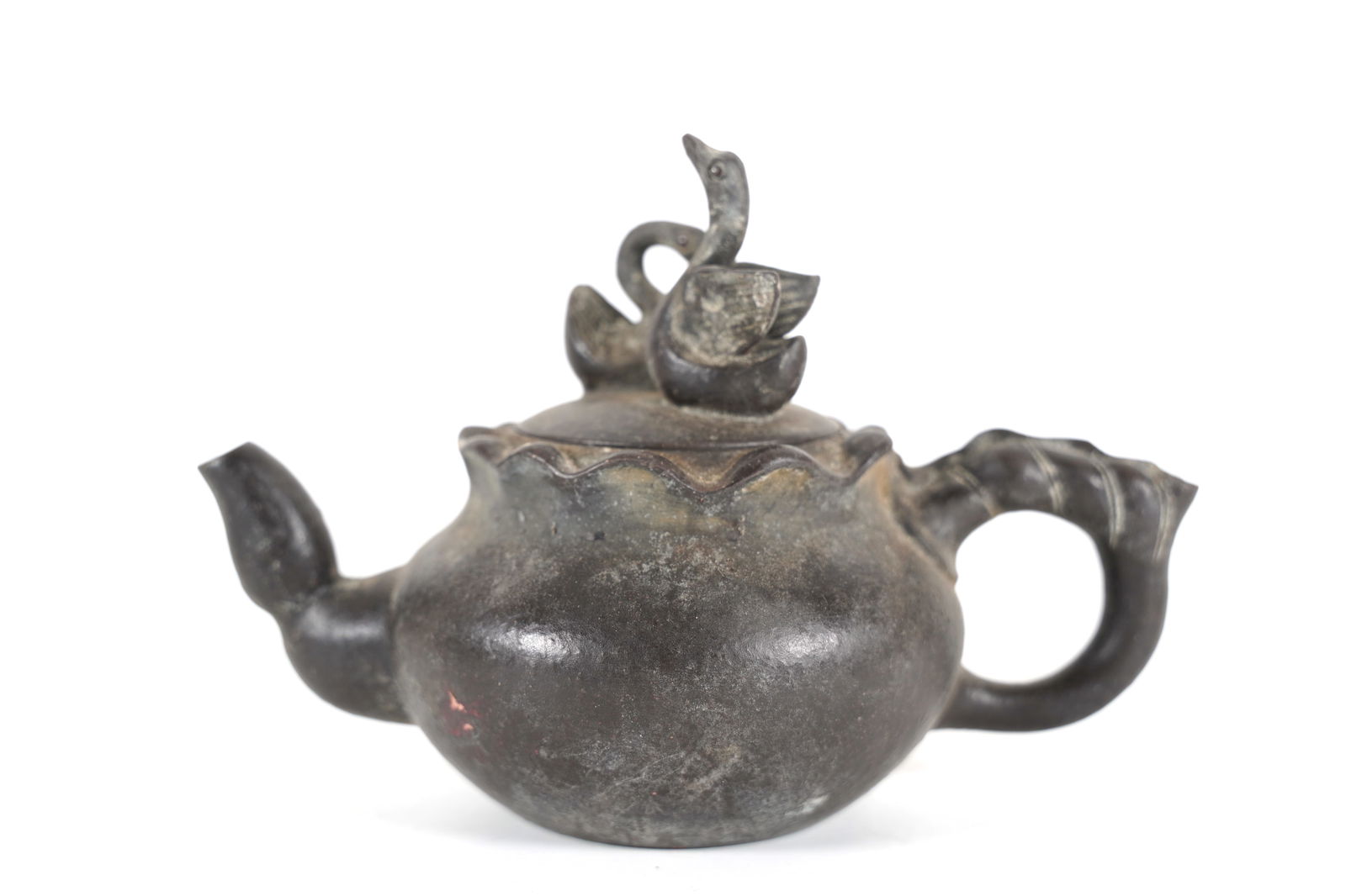 Chinese fine clay teapot: Chinese fine clay teapot. Largest H: 5.8" x W: 7.5."
