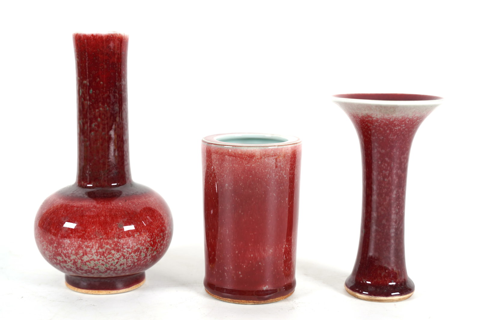 3 Chinese fine red vase (1 of 5)