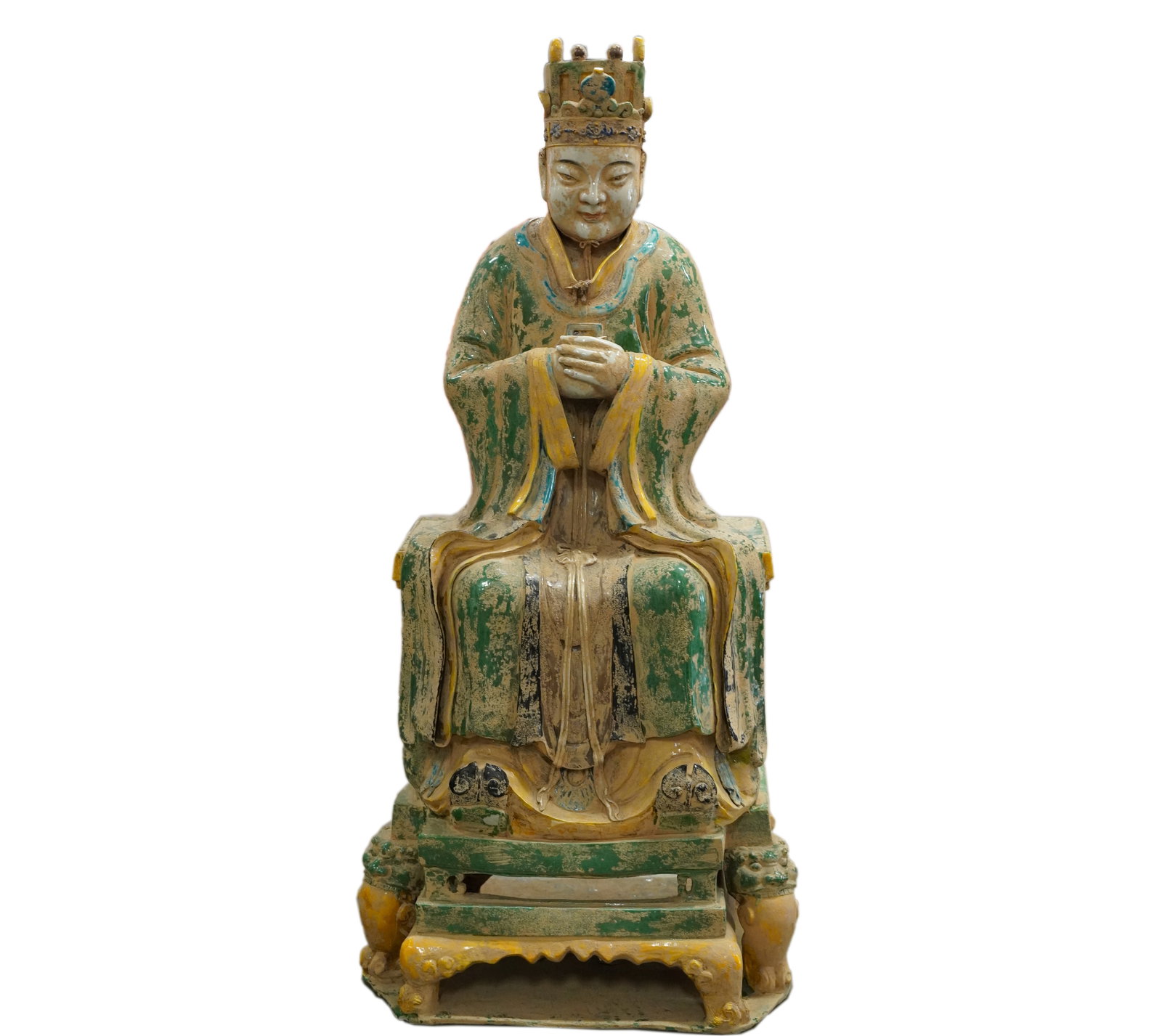 Chinese tall ceramic deity (1 of 8)