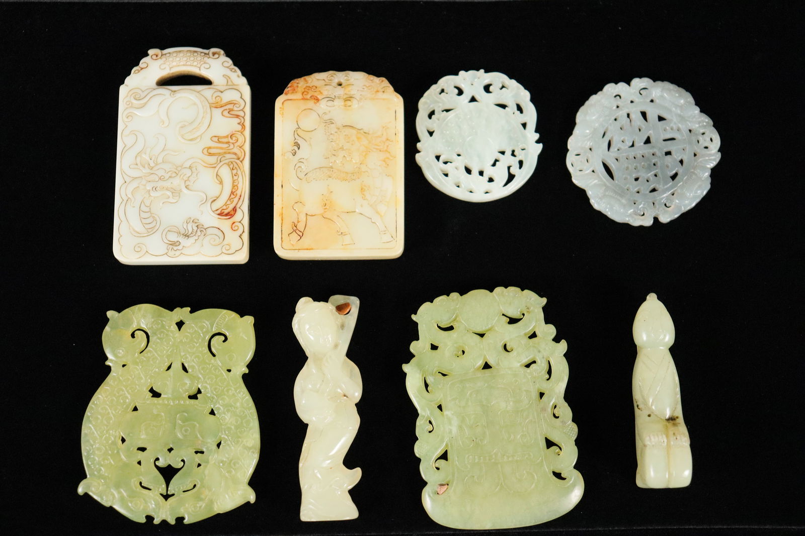 Lots Chinese jade plaques (1 of 6)