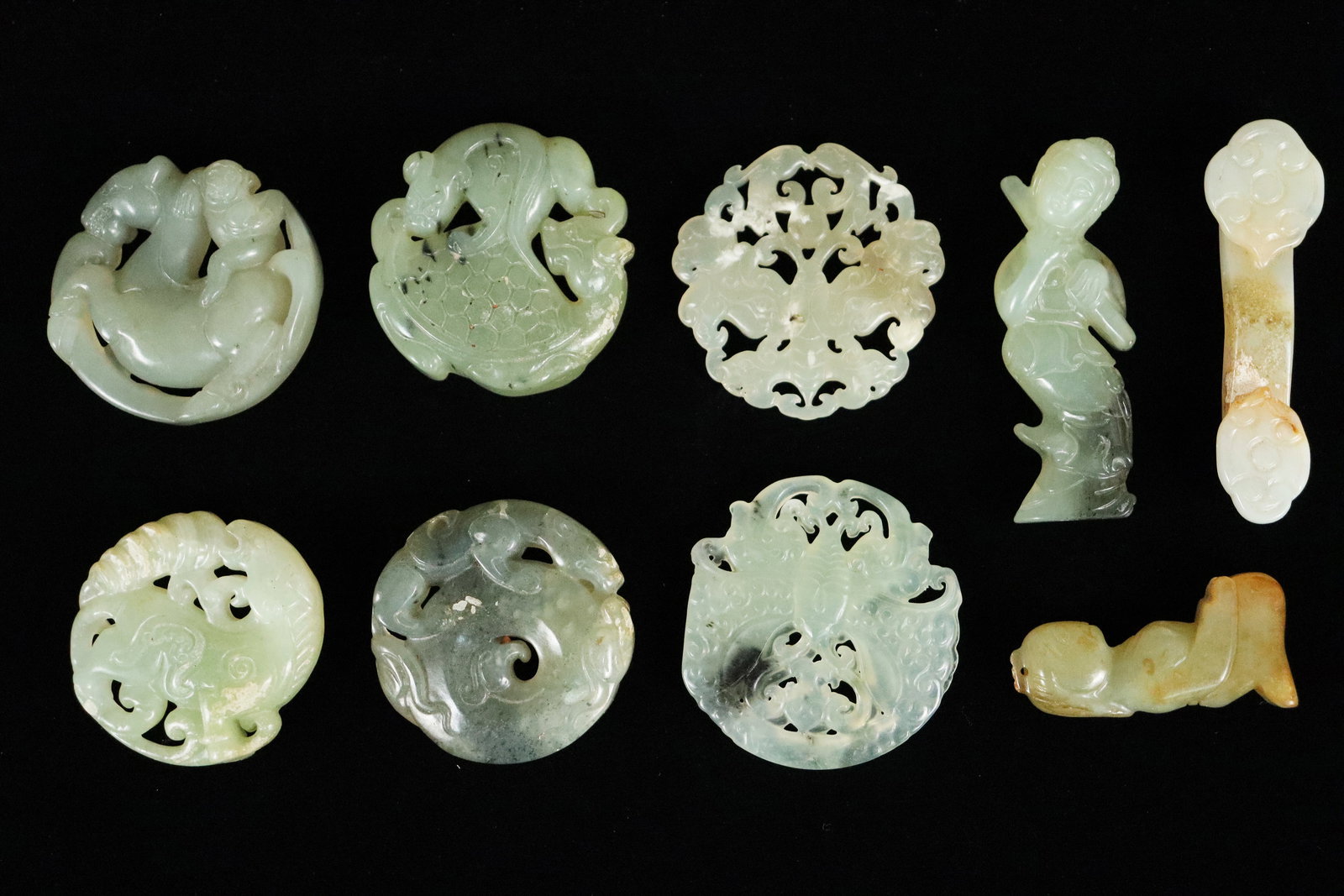 Lots Chinese jade items (1 of 6)