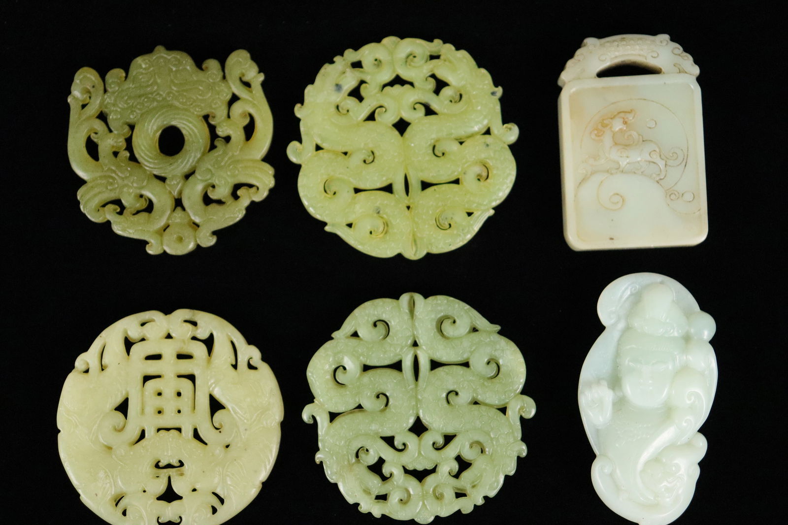 Lots Chinese jade plaques (1 of 4)
