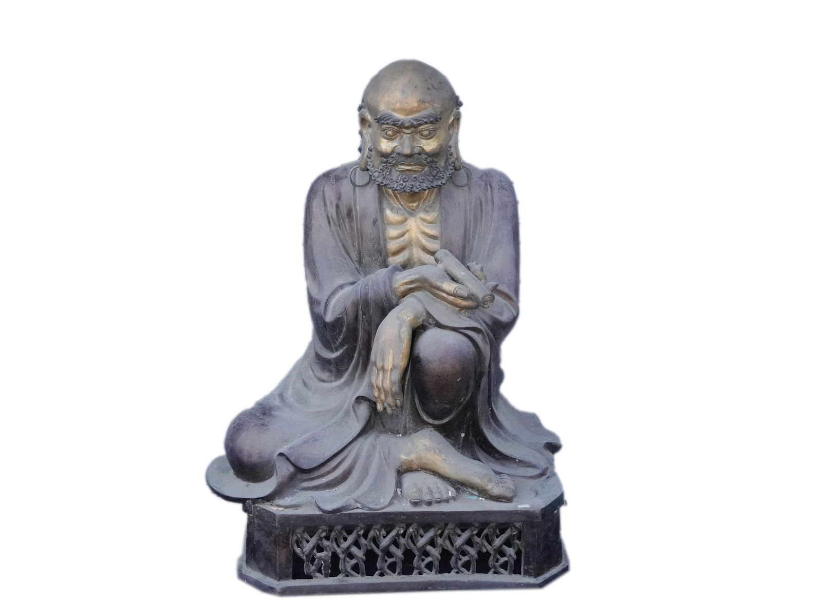 Chinese heavy bronze statue (1 of 8)