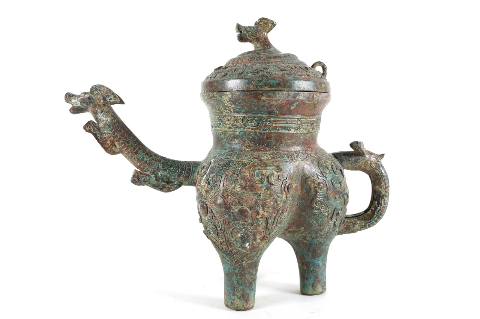 Chinese bronze fine pot (1 of 6)