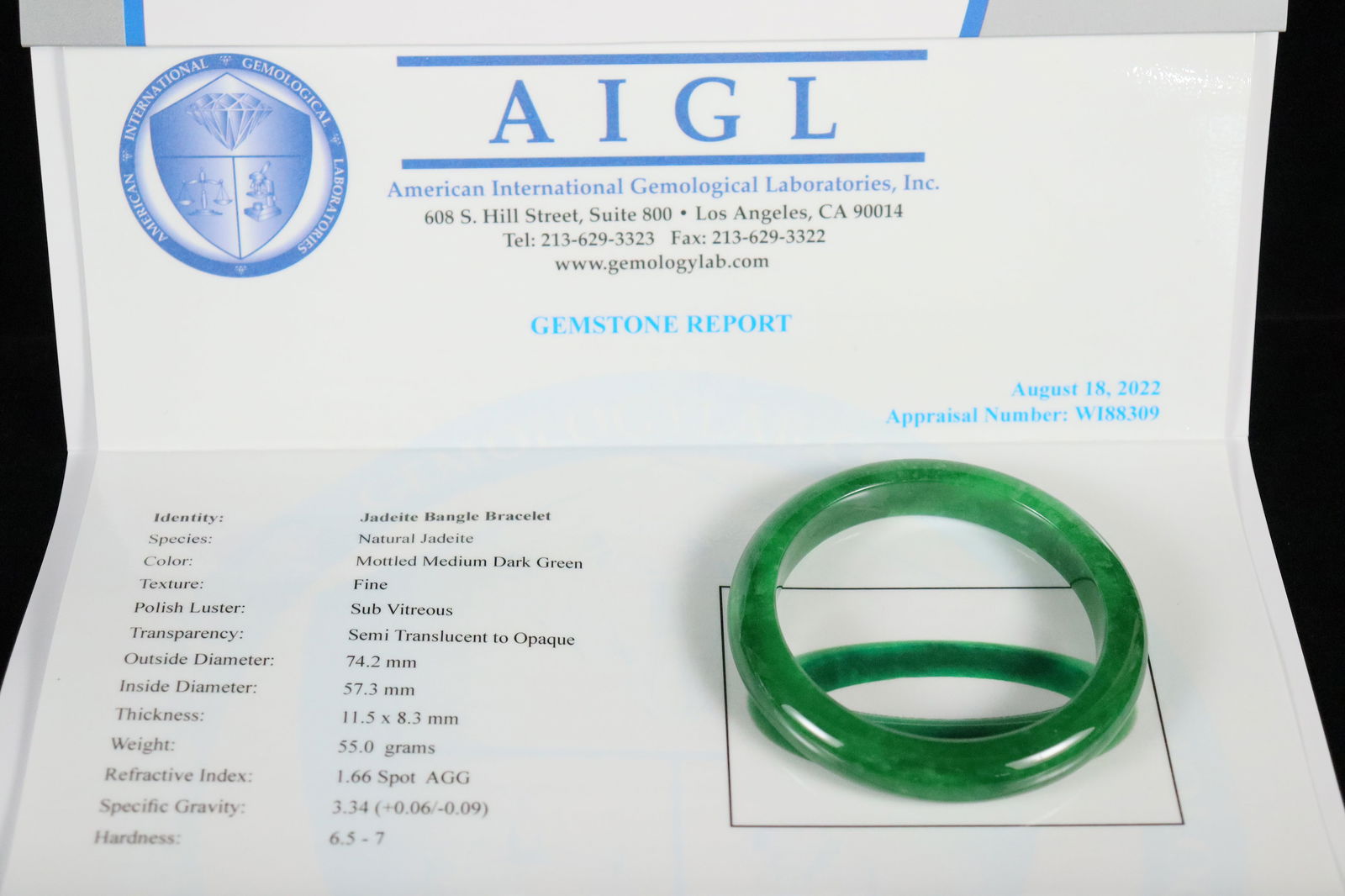 Chinese apple green bangle (1 of 6)