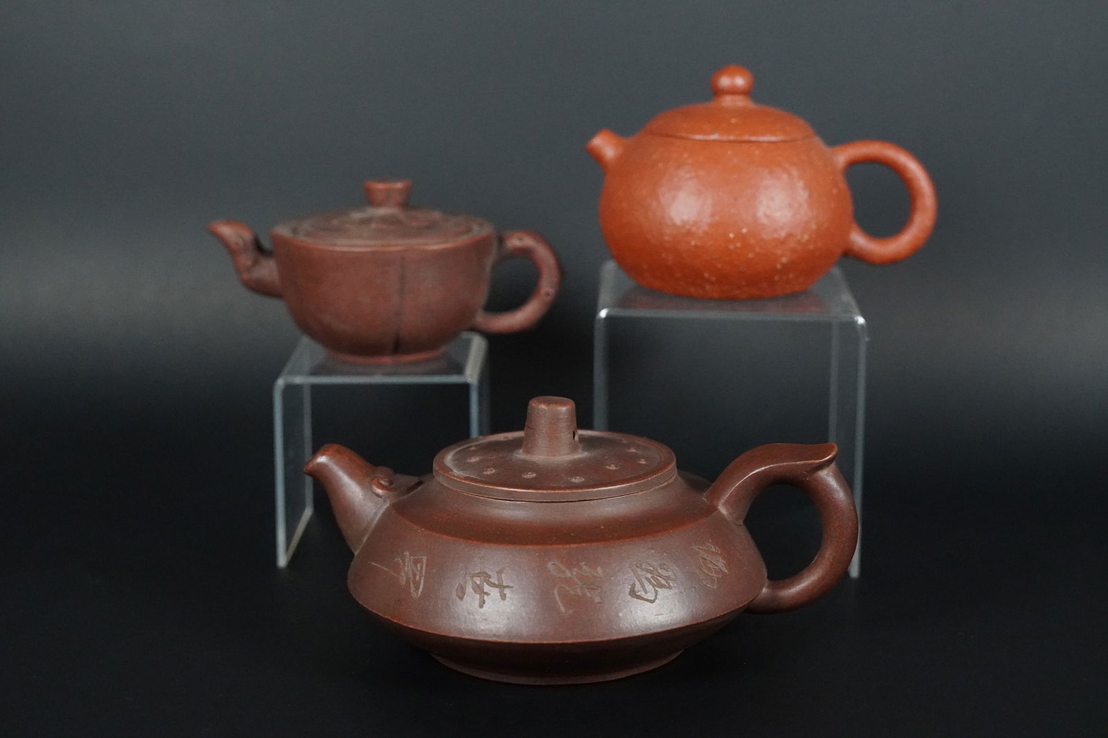 3 Chinese clay teapots (1 of 7)