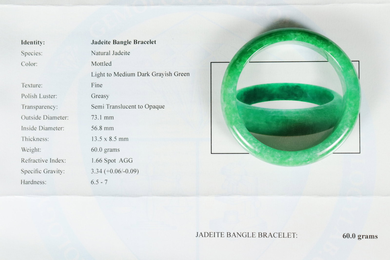 Chinese apple green bangle: Chinese apple green bangle.