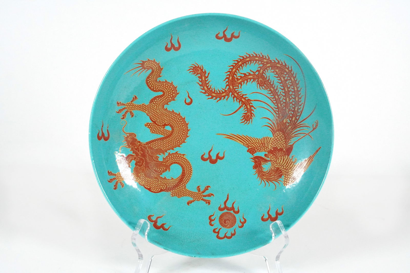 Chinese large blue plate (1 of 6)