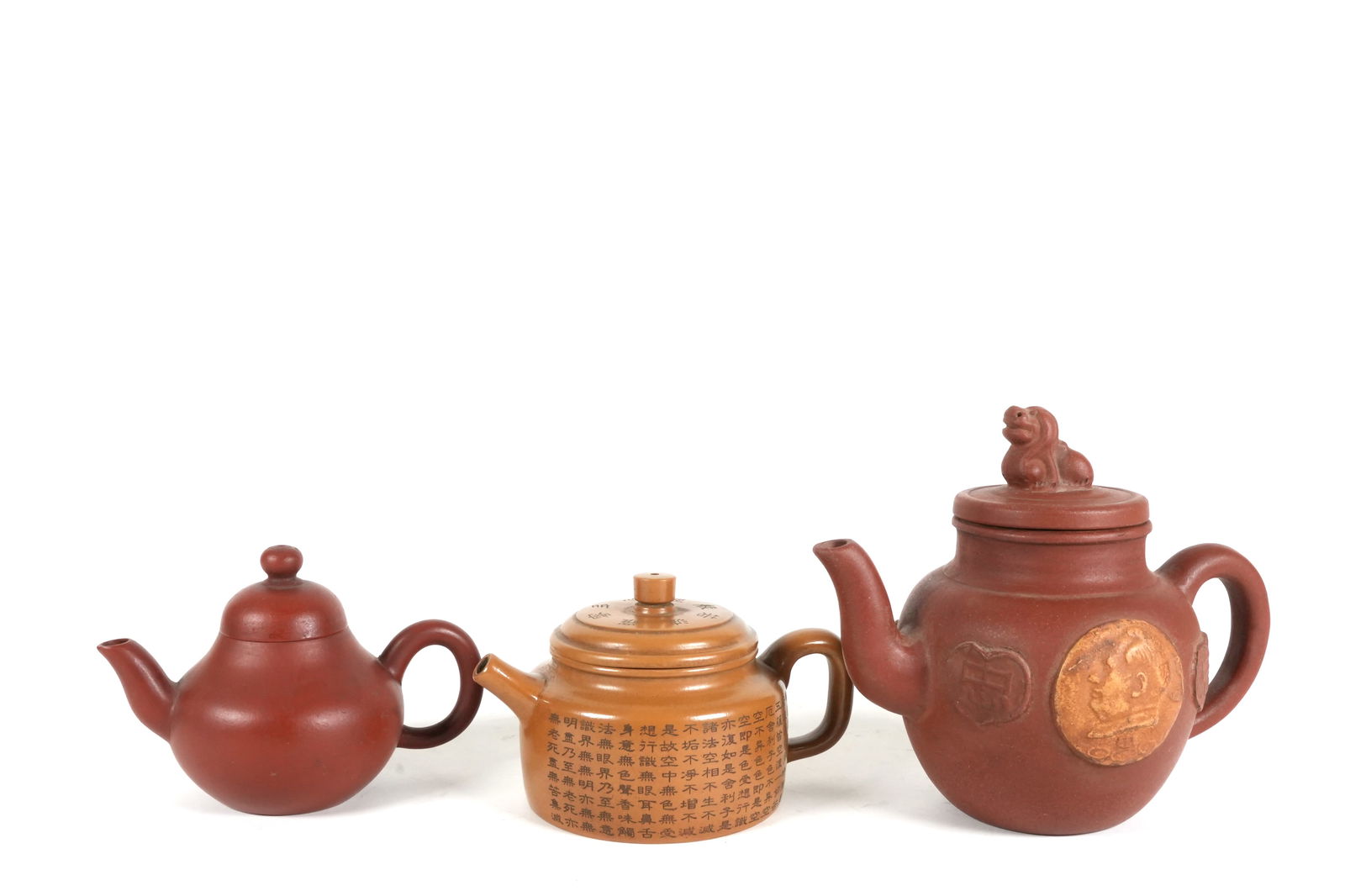 3 Chinese clay teapots (1 of 7)