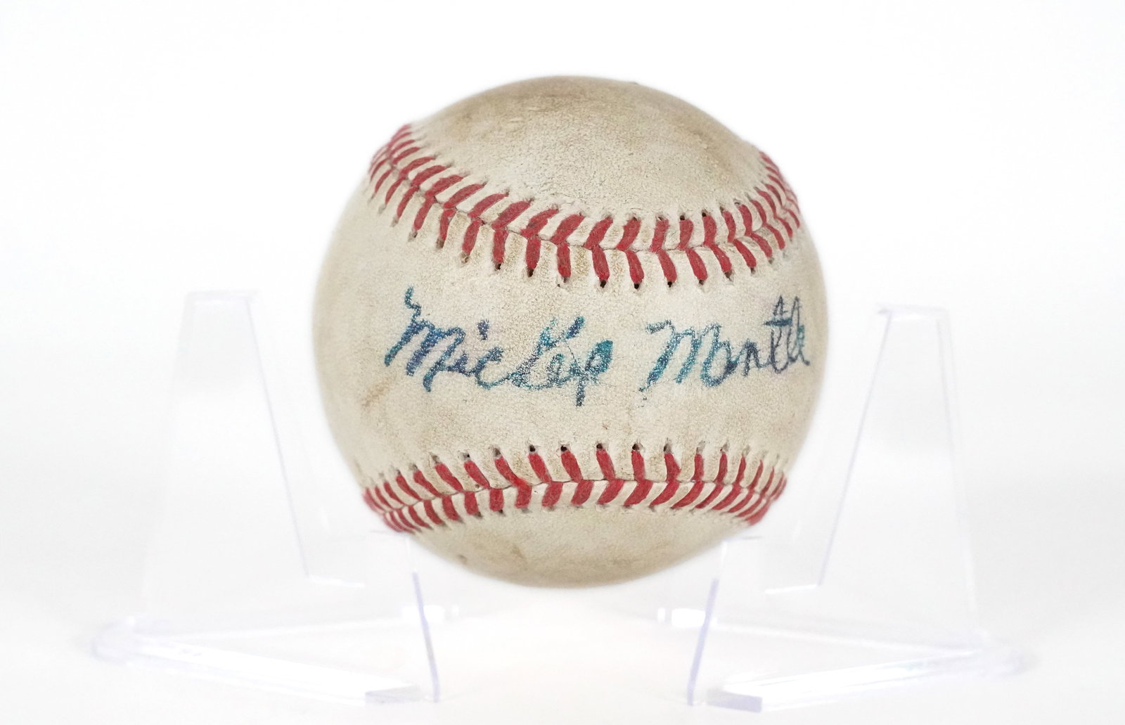Mickey Mantle signed ball (1 of 6)
