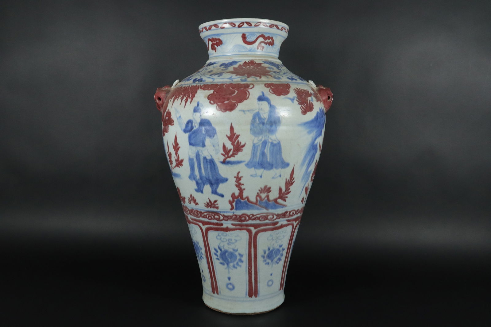Chinese large red blue vase (1 of 7)