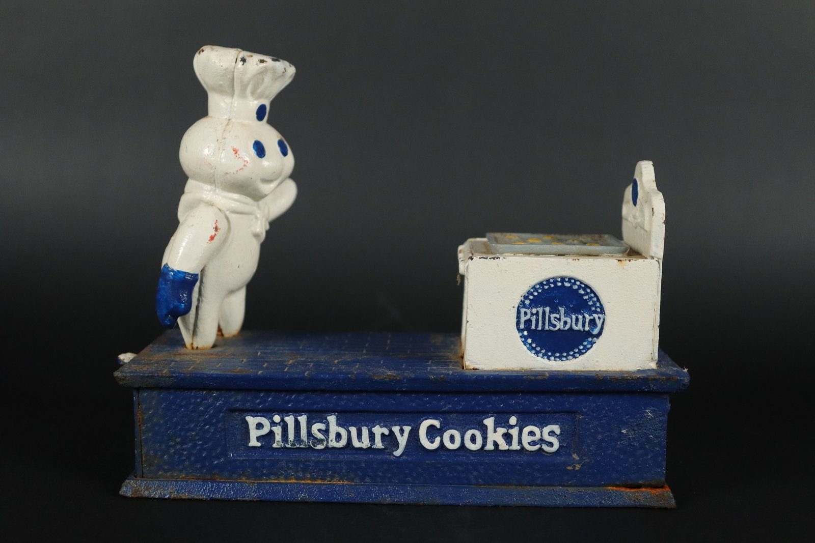 Pillsbury boy bank: Pillsbury boy vintage bank. H: 5.75" x W: 7.125."