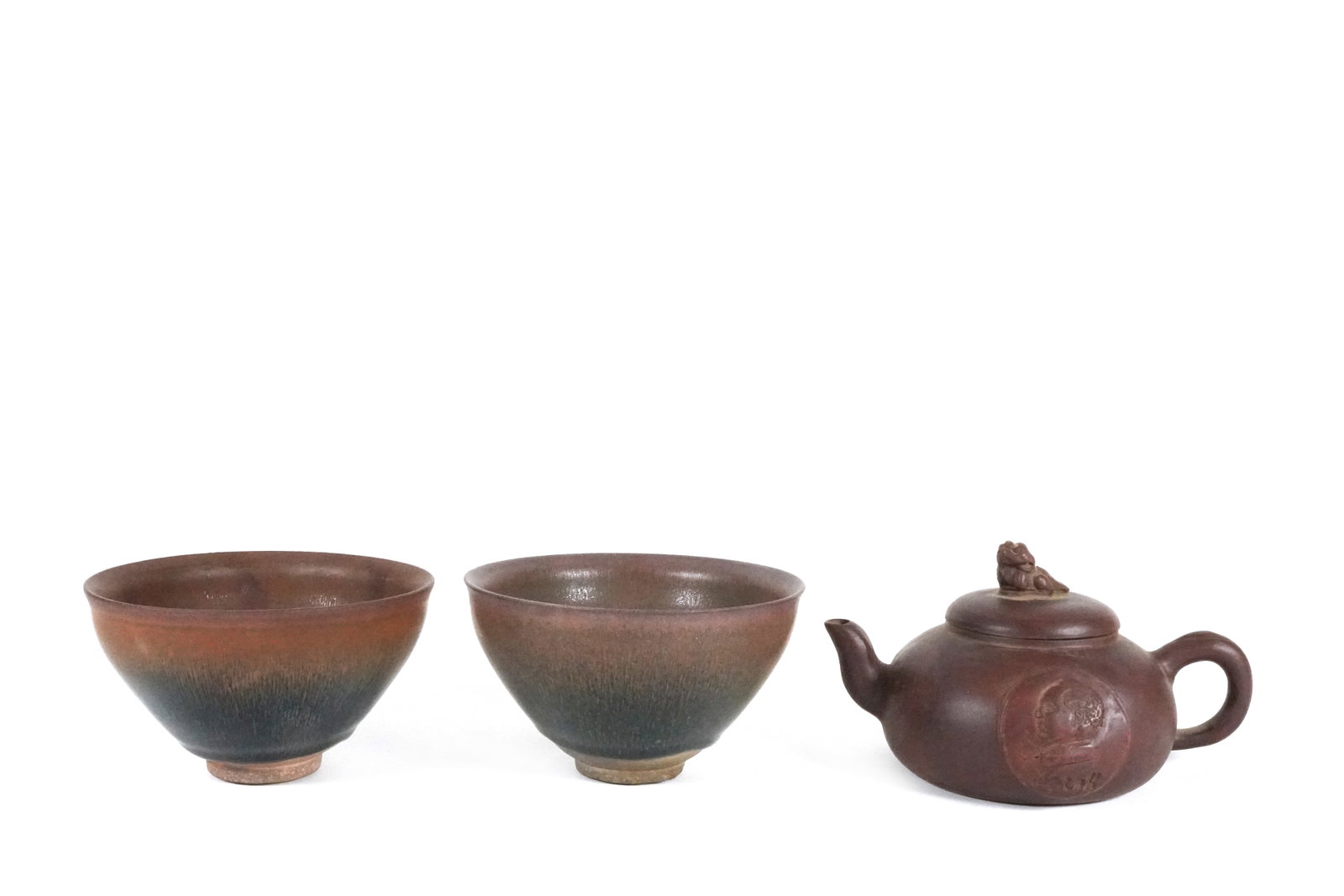 Lots Chinese tea items: Lots Chinese tea items. Largest H: 3.6" x W: 6.2."