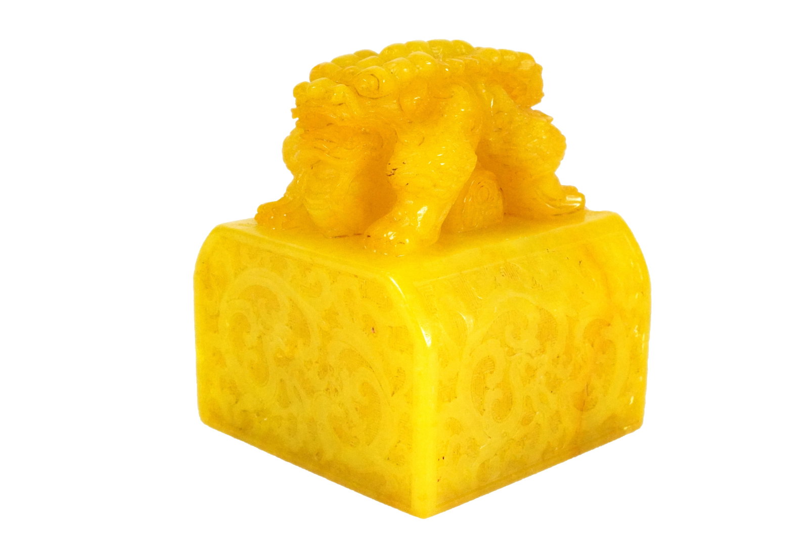 Chinese carved seal: Chinese carved seal. H: 4.5" x W: 3.8."