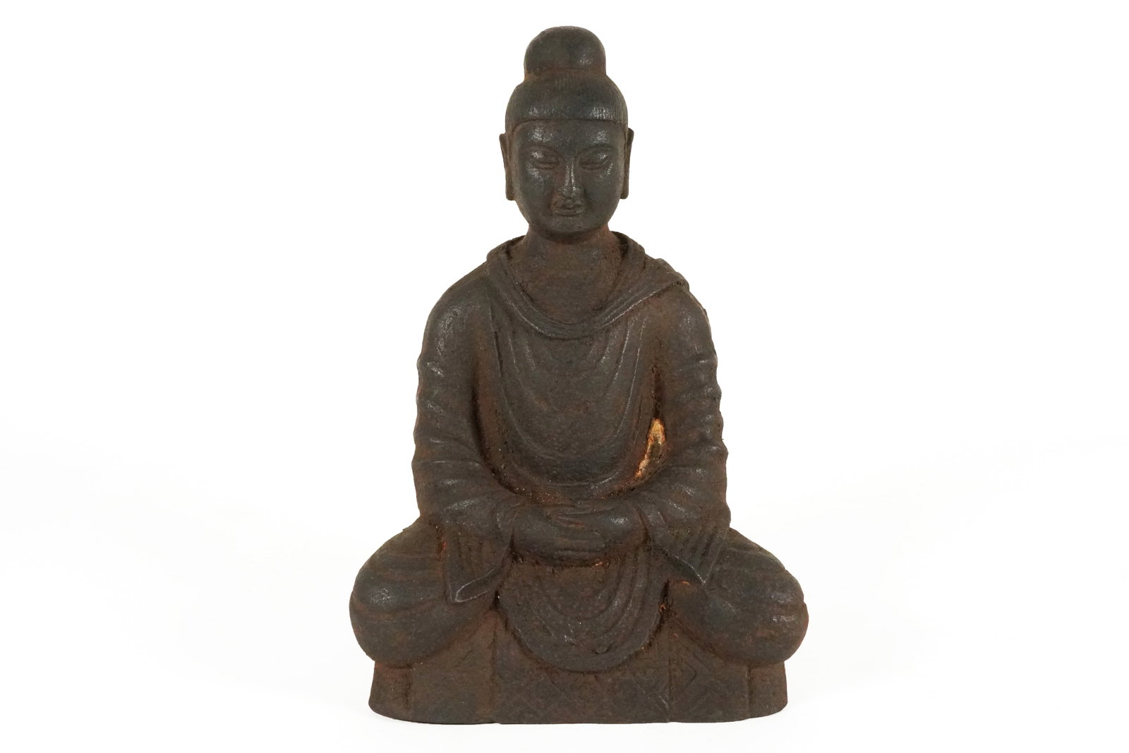 Chinese fine buddha statue: Chinese fine buddha heavy statue. H: 10.25" x W: 6.5."