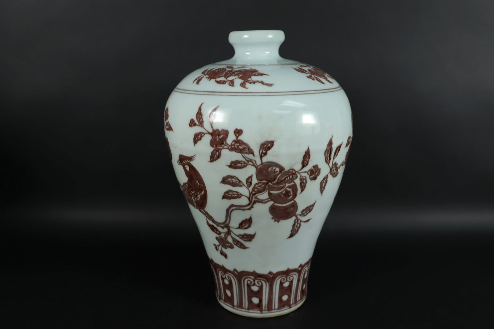 Chinese coppe red vase (1 of 7)