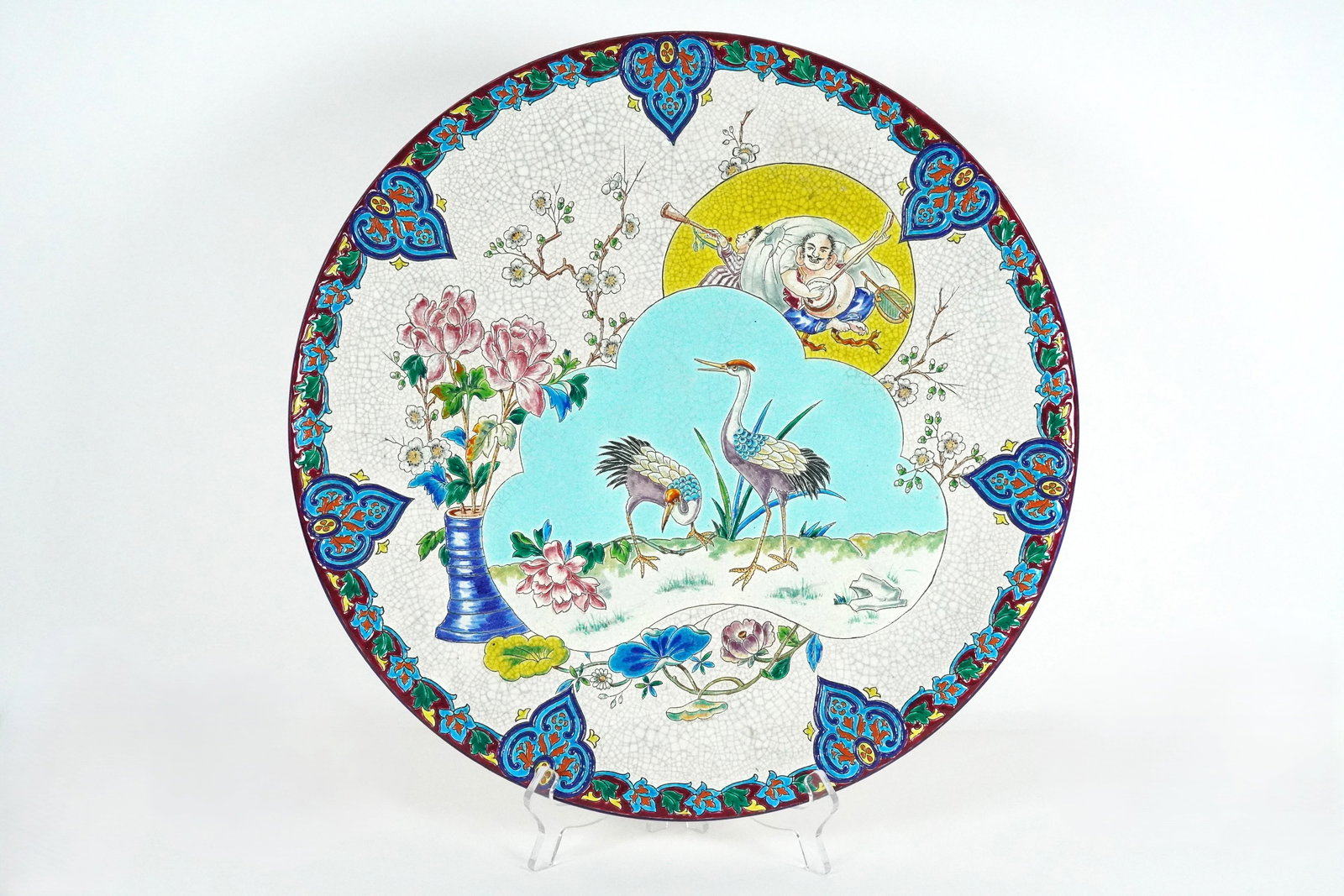 Antique Longwy charger plates (1 of 9)