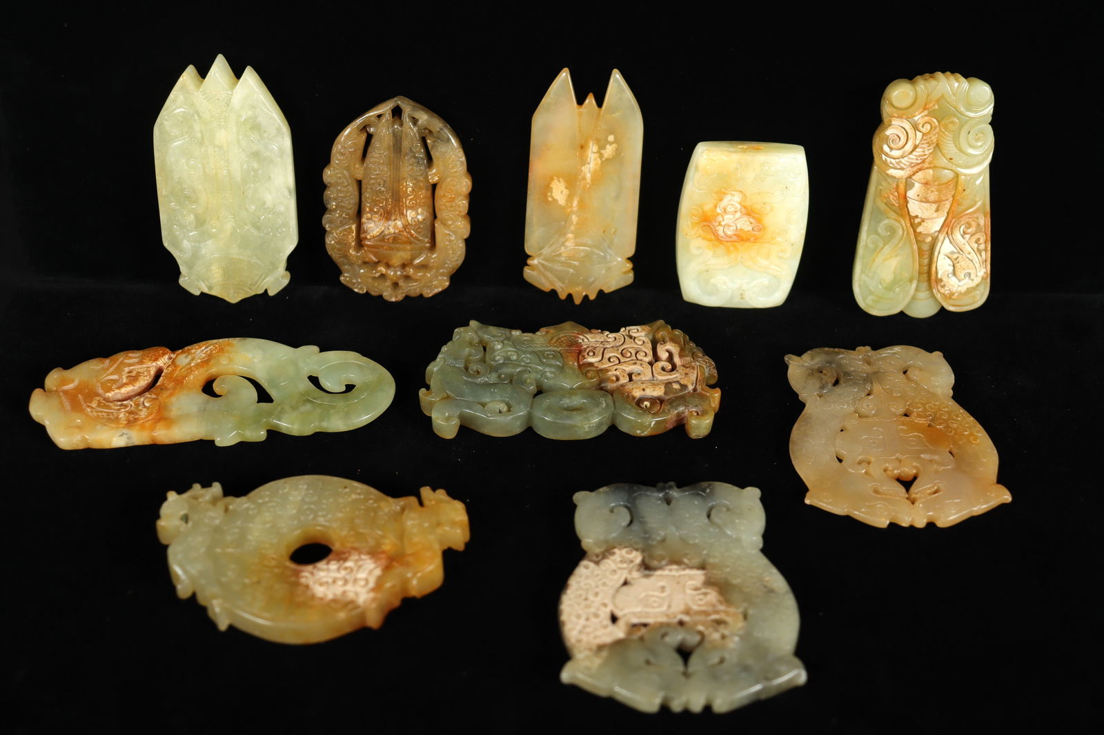 Lots Chinese jade plaques (1 of 7)