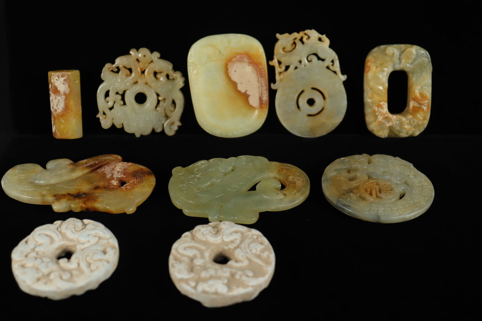 Lots Chinese jade plaques (1 of 7)