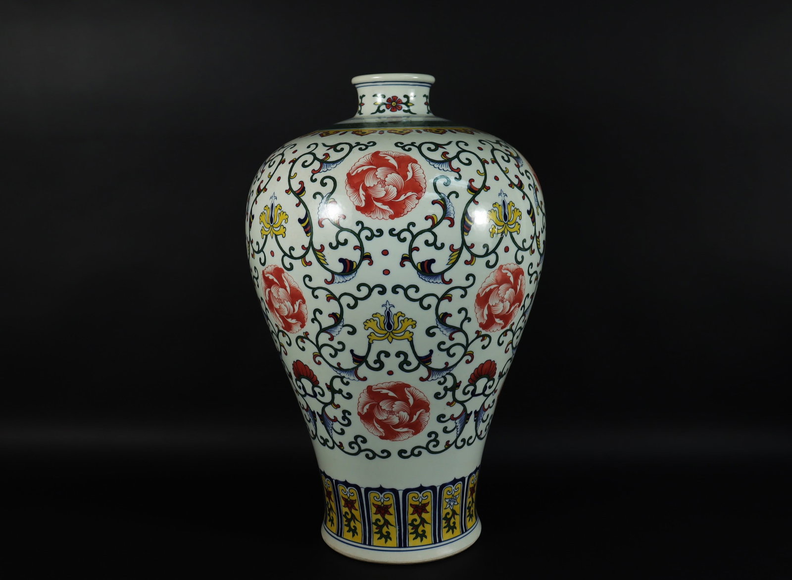 Chinese fine fancy vase: Chinese fine fancy vase. H: 16" x W: 10."