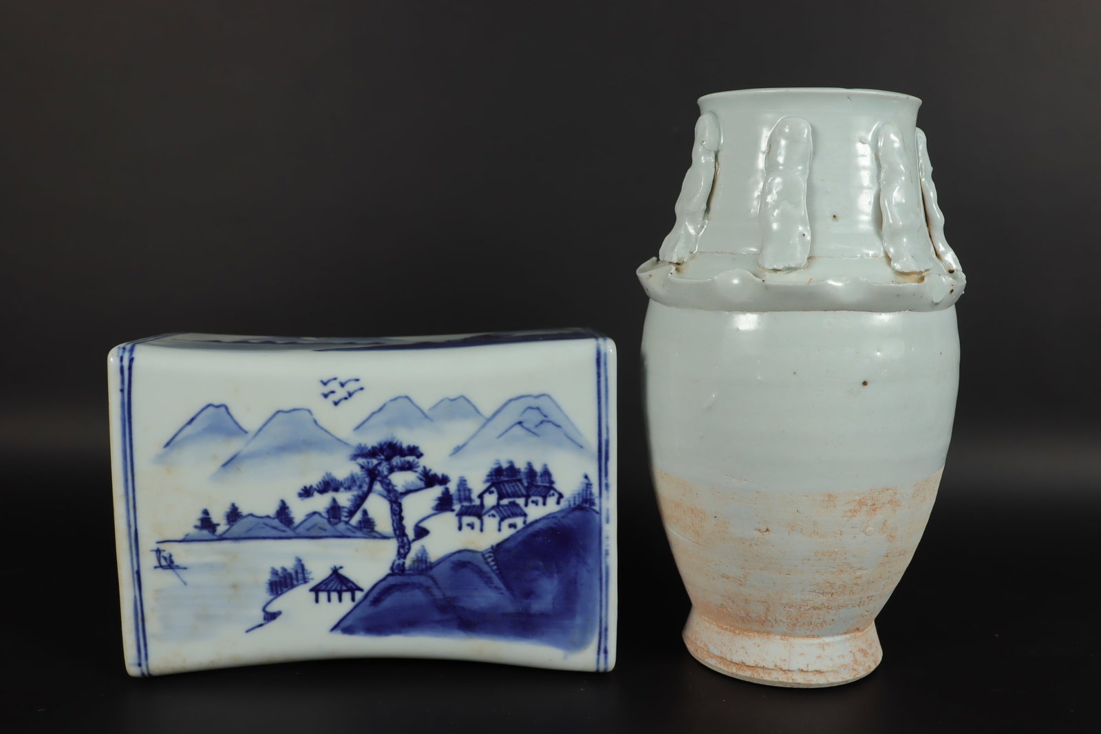 Lots Chinese ceramics: Lots Chinese ceramics. Largest H: 8" x W: 4.5."